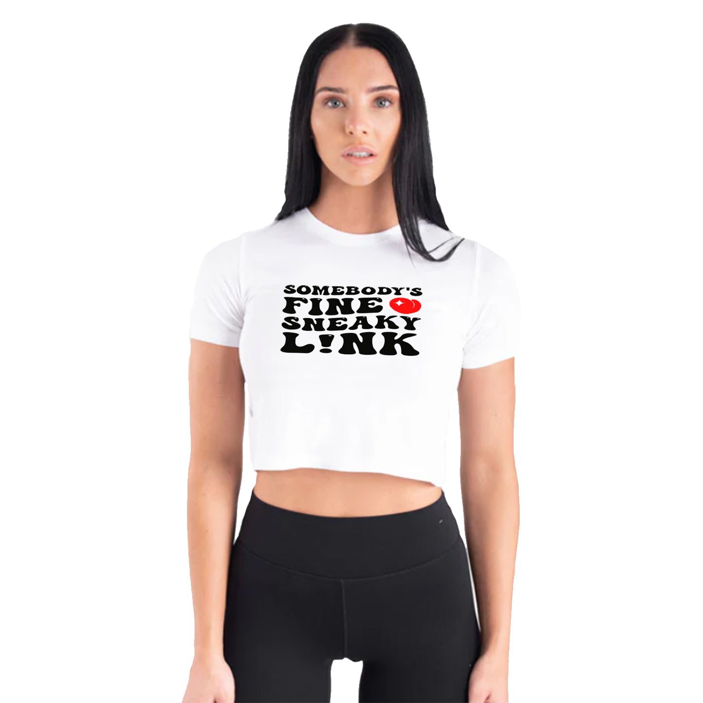 Sneaky Link Cropped T shirt White