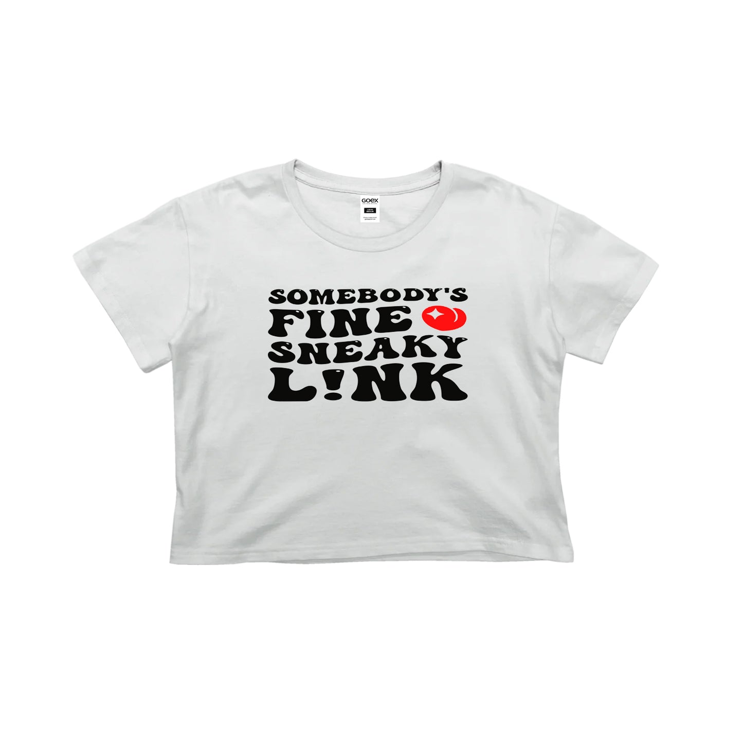 Sneaky Link Cropped T shirt White