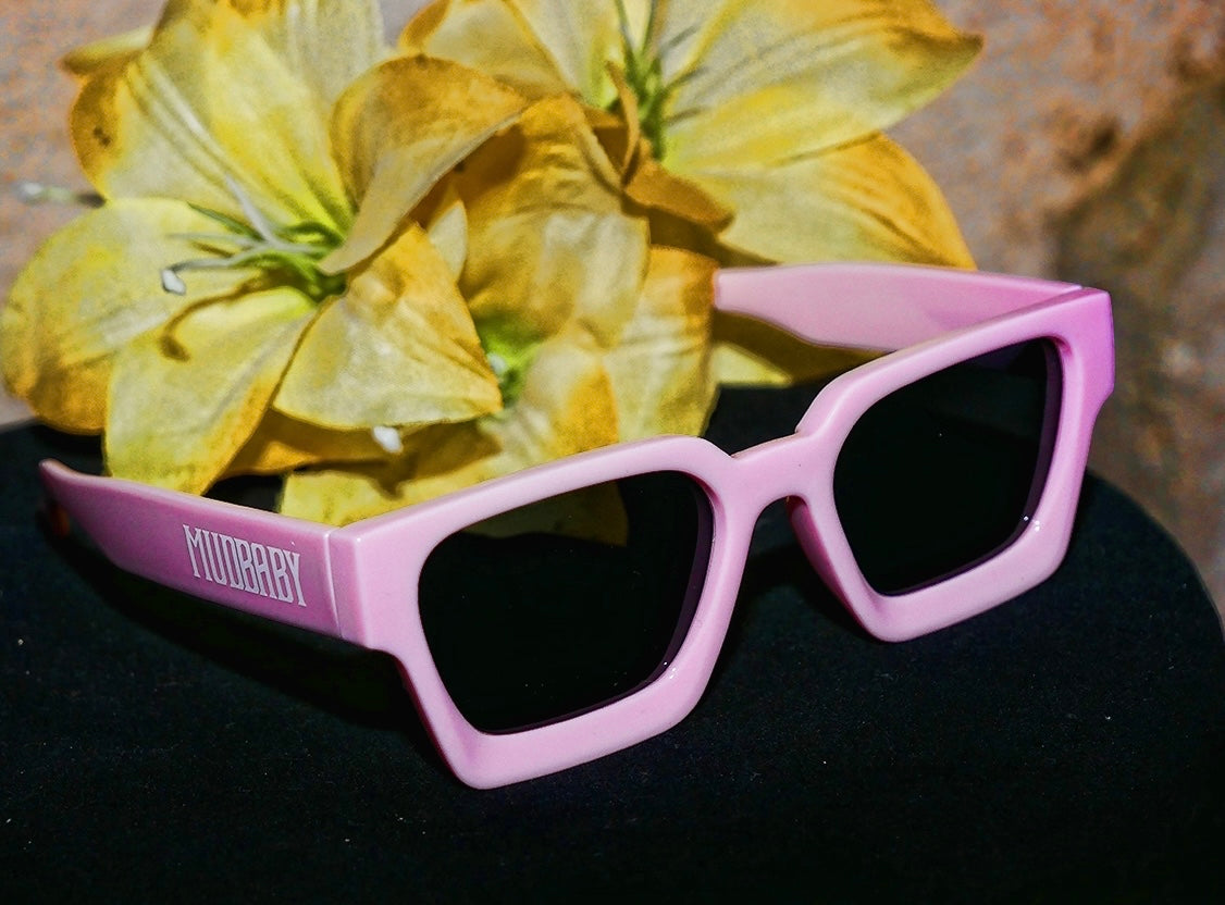 Official MudBaby Dark Tint Glasses Pink