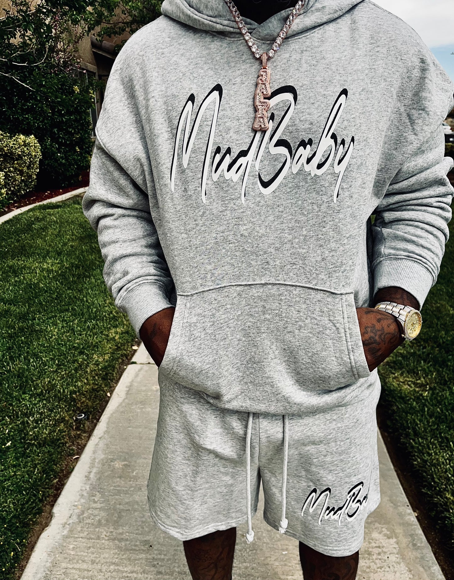 Double Stacked Short Set (Gray)