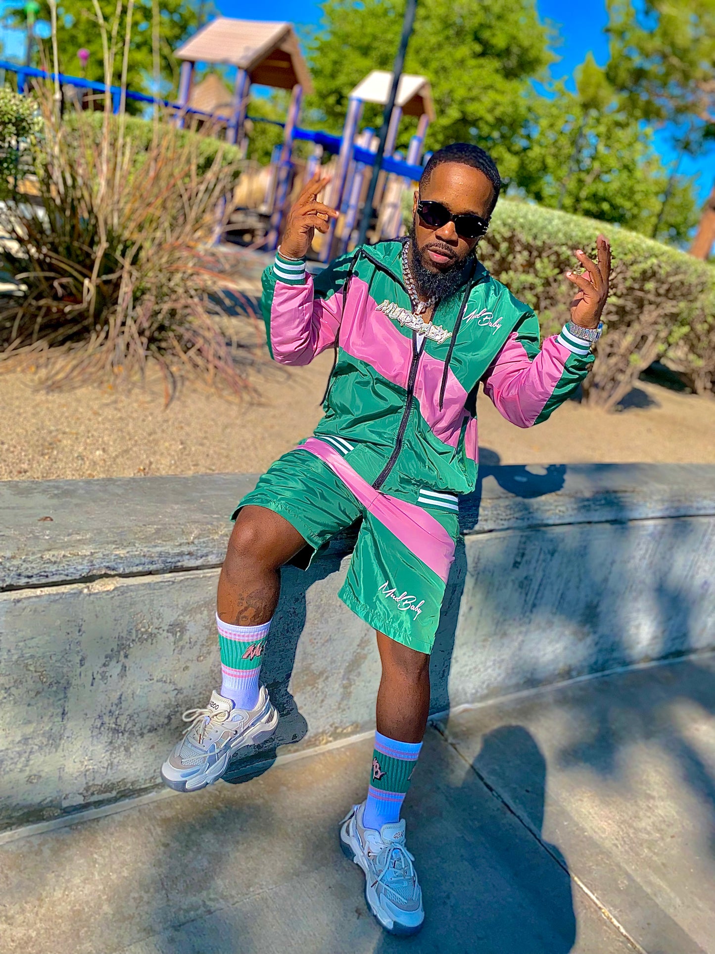 Lil Haiti set Green / Pink